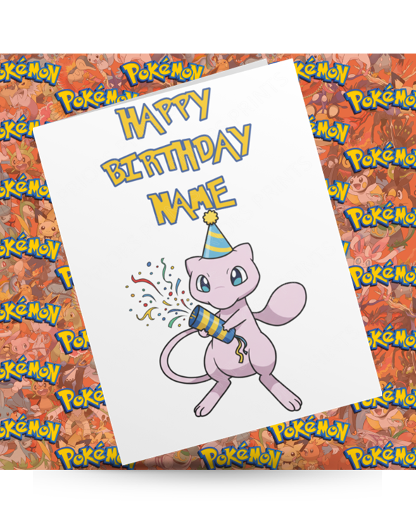 Pokemon Personalised Birthday Card