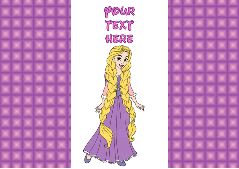 Tangled Chocolate Bar Wrappers- To add own Text