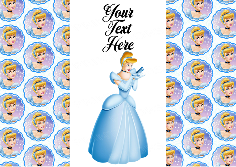 Cinderella Chocolate Bar Wrappers- To add own Text