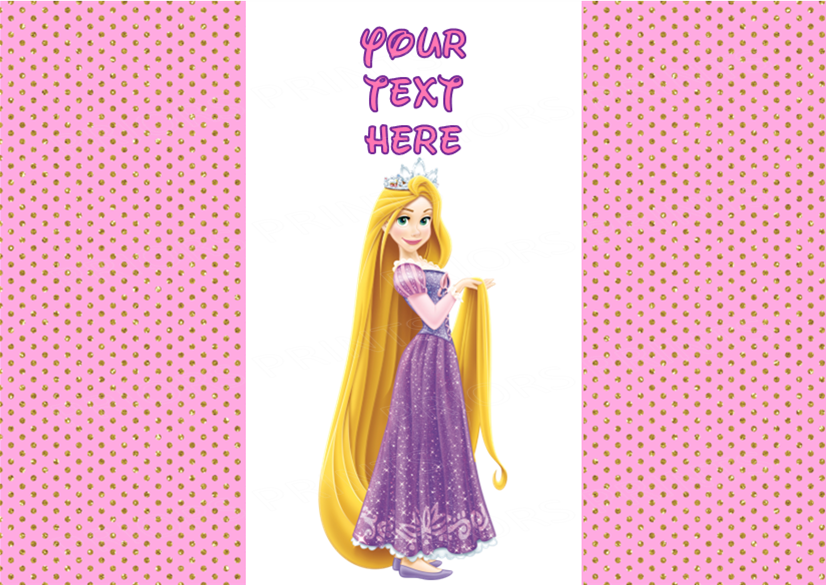 Tangled Chocolate Bar Wrappers- To add own Text