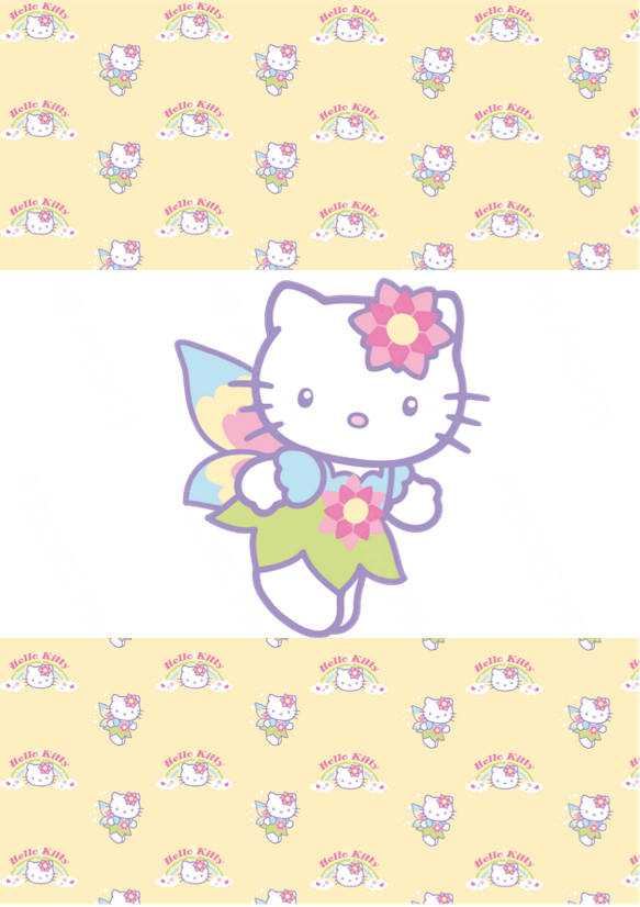 Hello Kitty Chocolate Bar Wrapper- Plain (No Text)