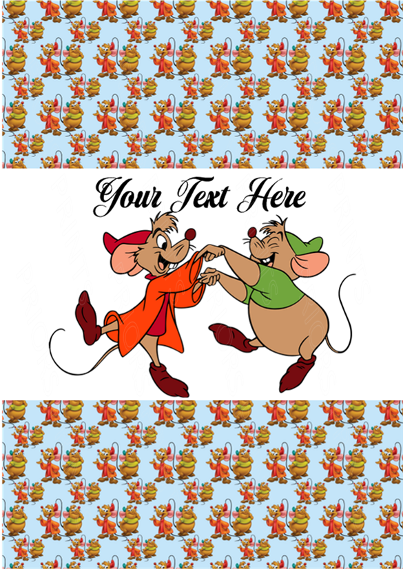 Cinderella Chocolate Bar Wrappers- To add own Text