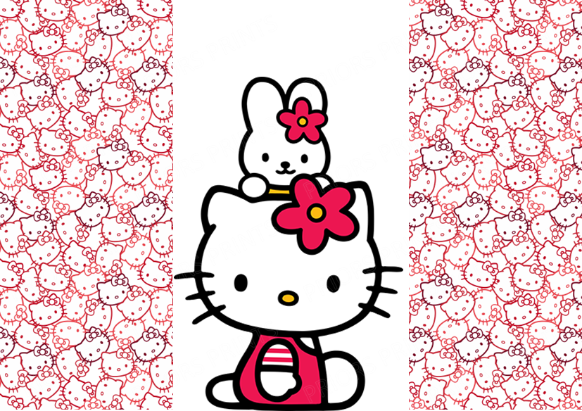 Hello Kitty Chocolate Bar Wrapper- Plain (No Text)