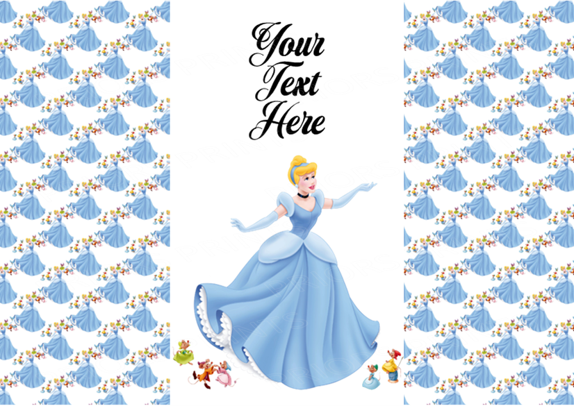 Cinderella Chocolate Bar Wrappers- To add own Text