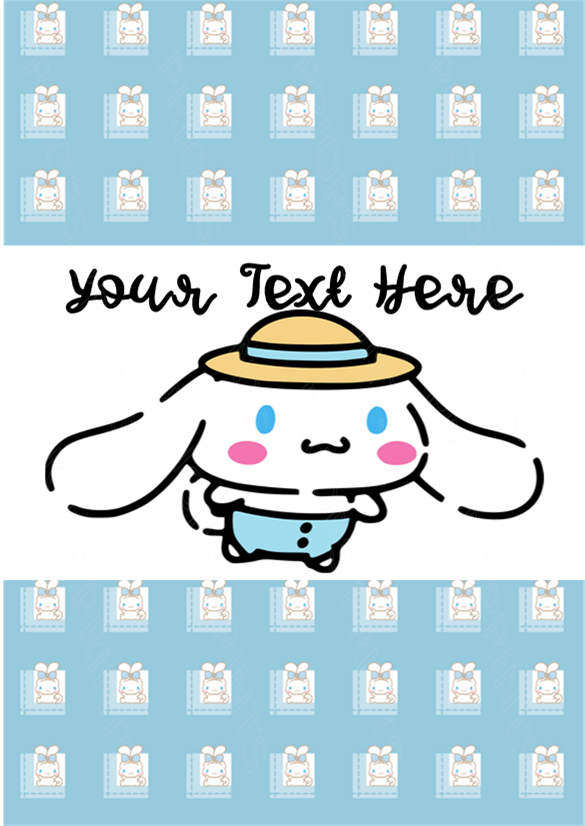 Cinnamoroll Chocolate Bar Wrappers- To add own Text