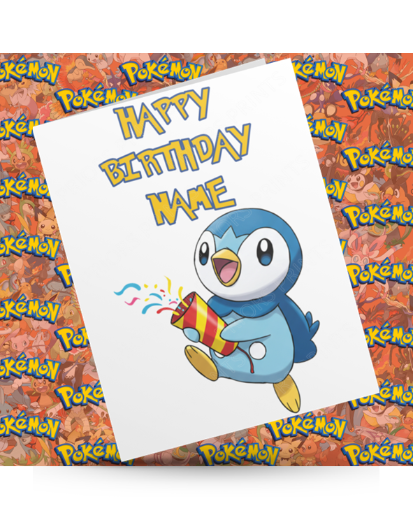 Pokemon Personalised Birthday Card