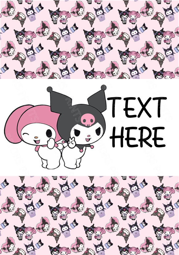 Kuromi & My Melody Chocolate Bar Wrappers (Sanrio- Hello Kitty Friends)