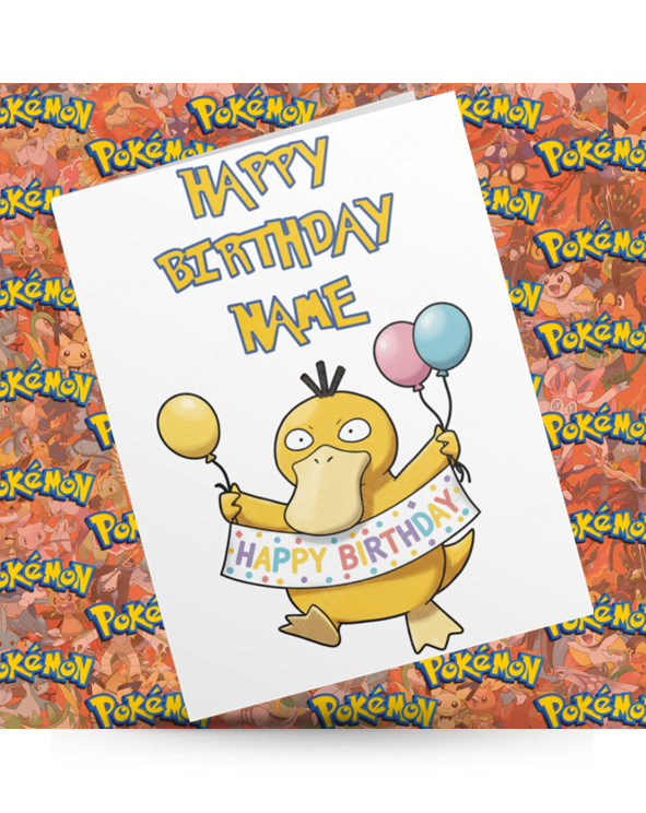 Pokemon Personalised Birthday Card