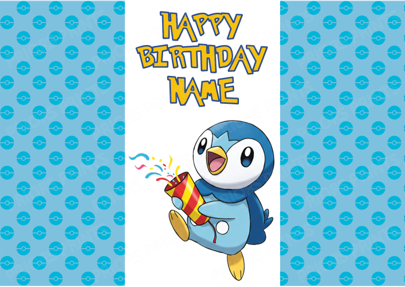 Pokemon Personalised Birthday Chocolate Bar Wrapper