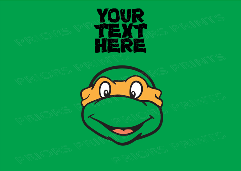 Turtle Face Chocolate Bar Wrappers- To add own Text