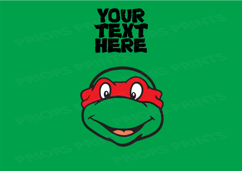 Turtle Face Chocolate Bar Wrappers- To add own Text