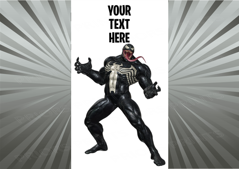 Venom Chocolate Bar Wrapper- To add own Text