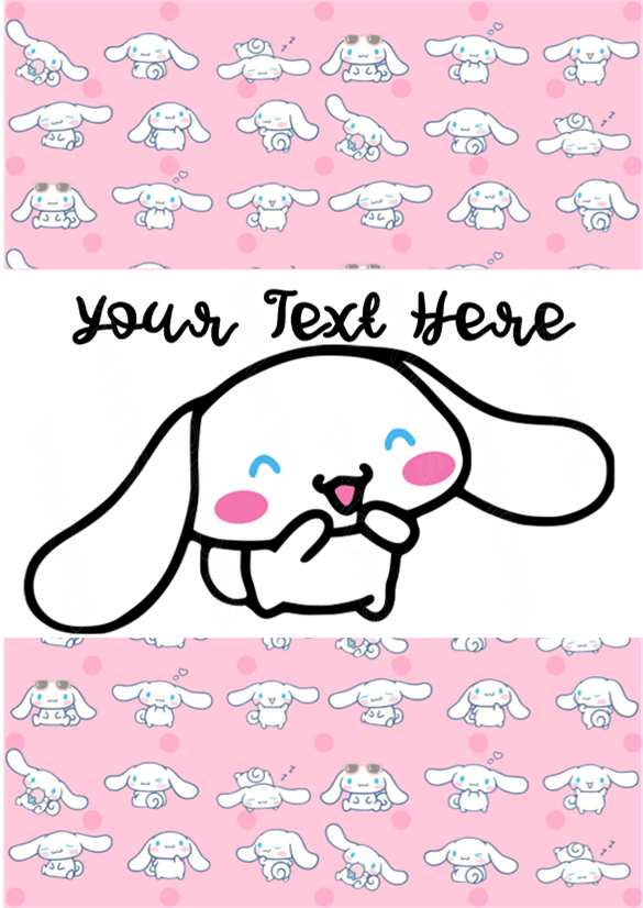 Cinnamoroll Chocolate Bar Wrappers- To add own Text
