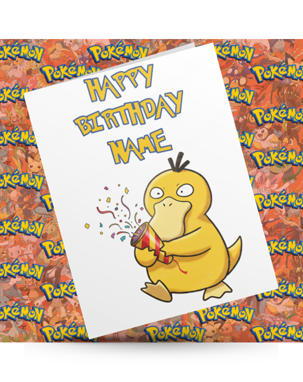 Pokemon Personalised Birthday Card