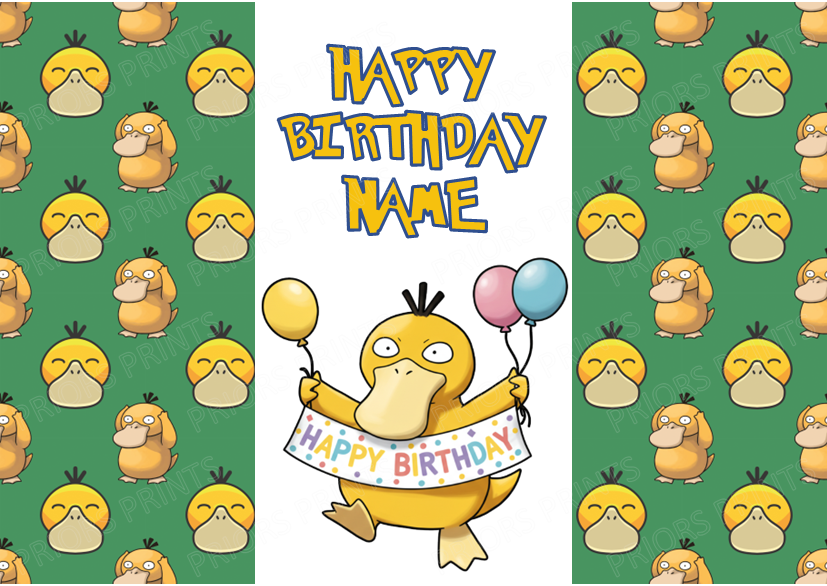 Pokemon Personalised Birthday Chocolate Bar Wrapper