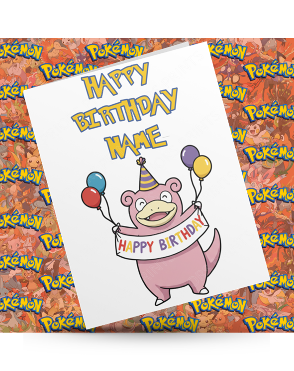 Pokemon Personalised Birthday Card