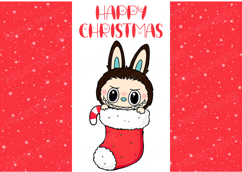 Labubu Christmas Chocolate Bar Wrapper