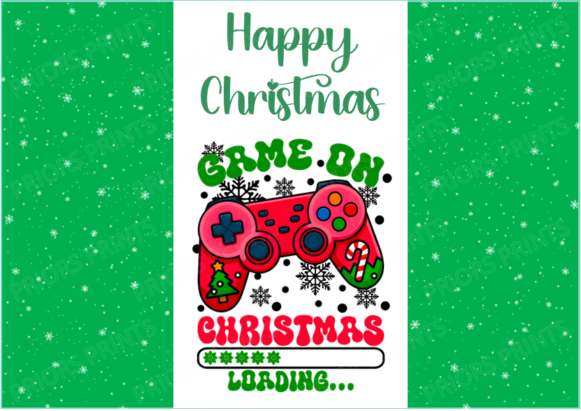 Gamer Christmas Chocolate Bar Wrapper