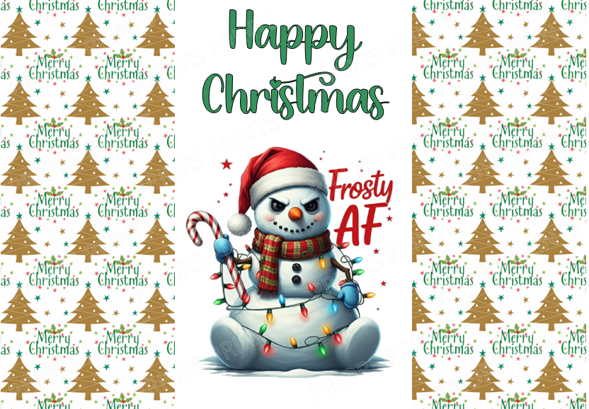 Funny Grumpy Animals Christmas Chocolate Bar Wrapper