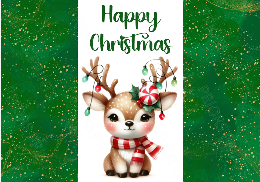 Red & Green Christmas Chocolate Bar Wrapper