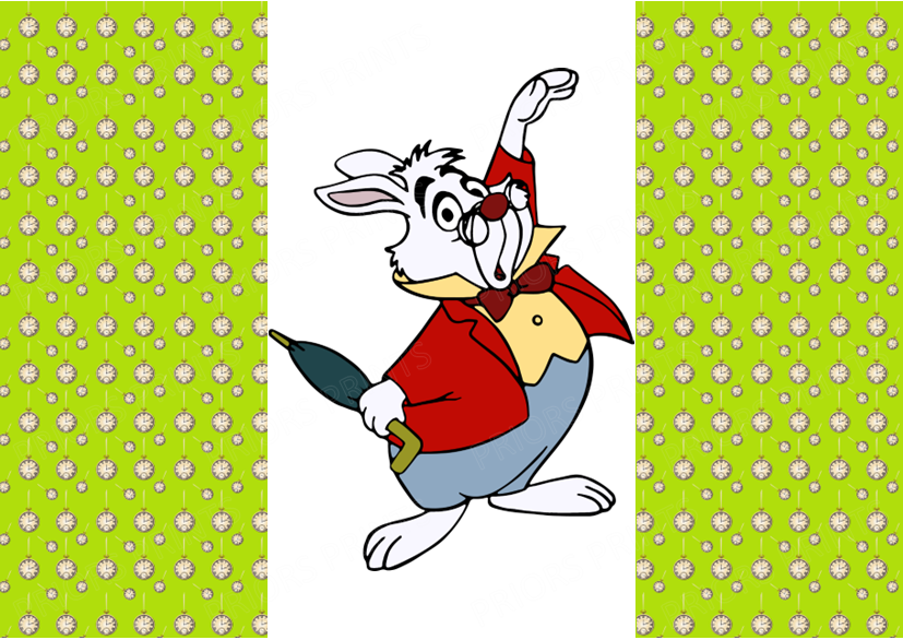 Alice in Wonderland Chocolate Bar Wrapper- Plain (No Text)