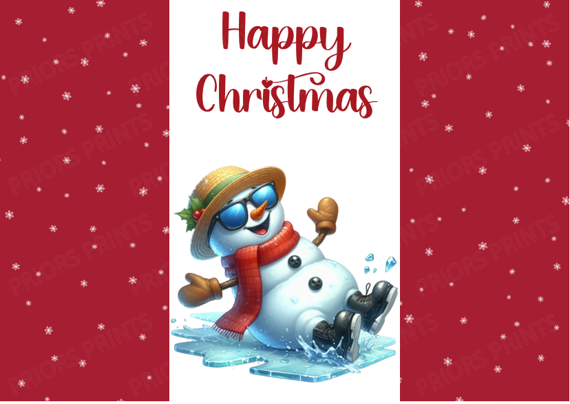 Funny Snowman Christmas Chocolate Bar Wrapper