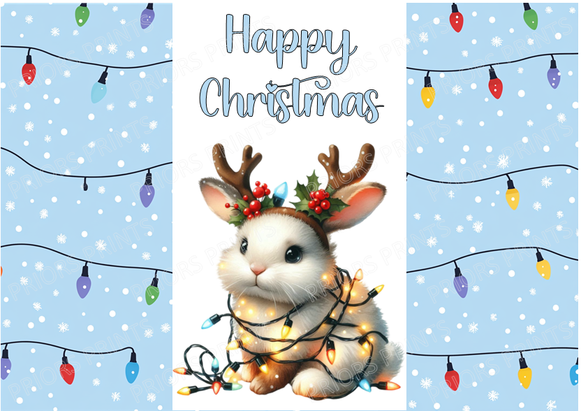 Cute Animals in Christmas Lights Chocolate Bar Wrapper