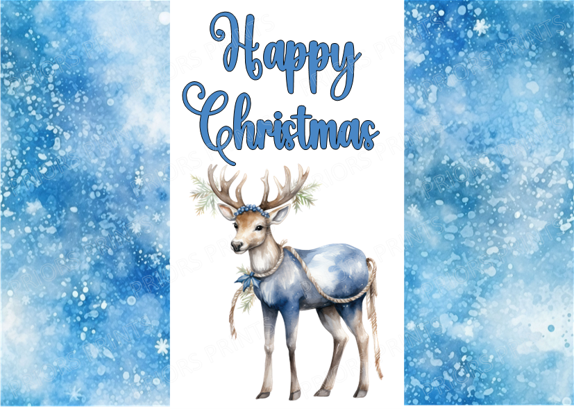 Blue Santa Christmas Chocolate Bar Wrapper- Matches Santa Letter, Certificates & Scratch Cards