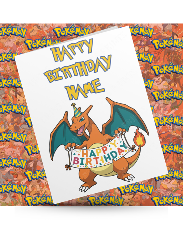 Pokemon Personalised Birthday Card