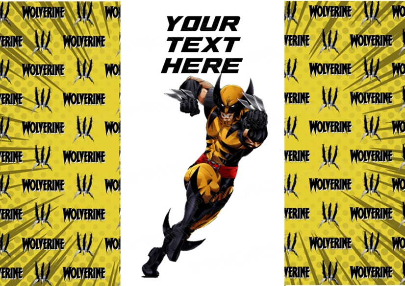 Wolverine Chocolate Bar Wrapper- To add own Text