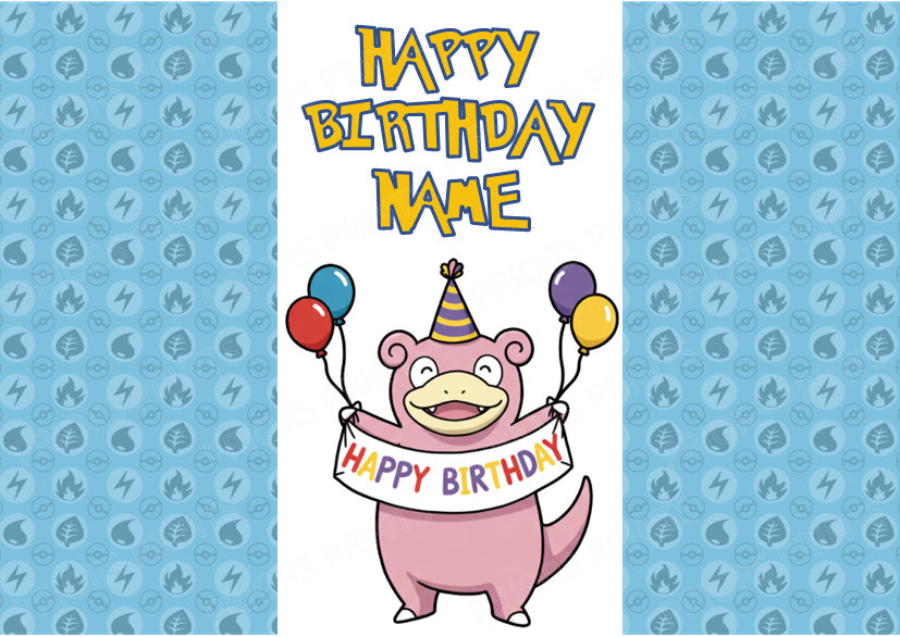 Pokemon Personalised Birthday Chocolate Bar Wrapper