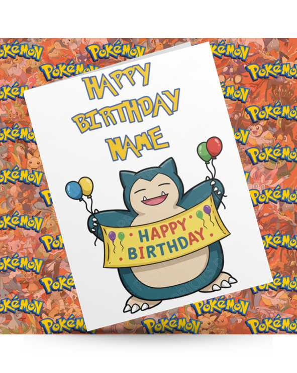 Pokemon Personalised Birthday Card