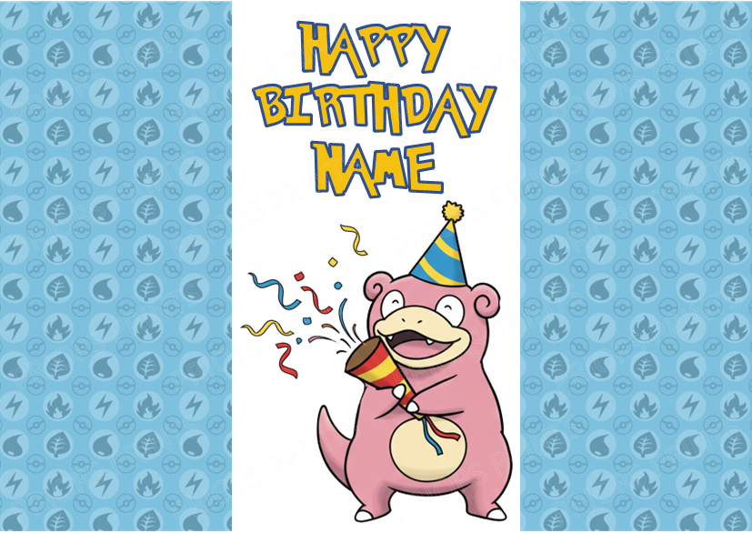 Pokemon Personalised Birthday Chocolate Bar Wrapper
