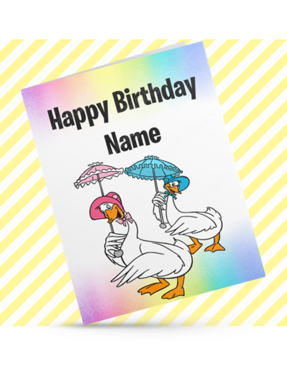 Aristocats Personalised Birthday Cards (Duchess, Marie, Amelia & Abigail)