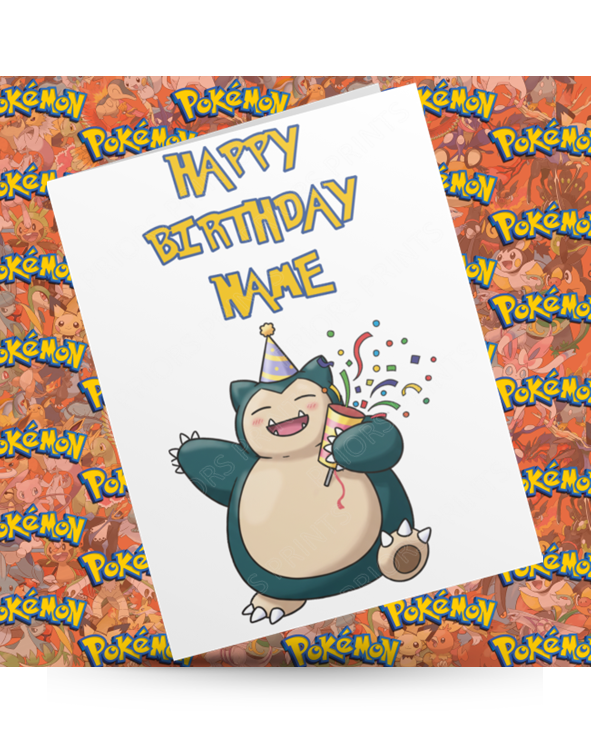 Pokemon Personalised Birthday Card
