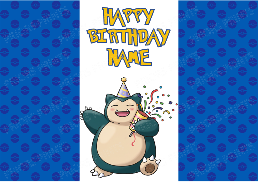 Pokemon Personalised Birthday Chocolate Bar Wrapper