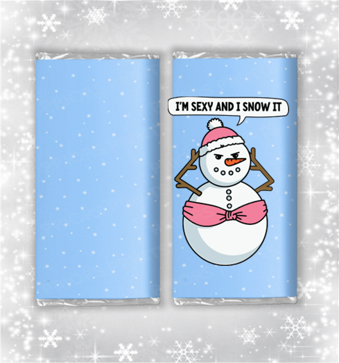 Funny Christmas Chocolate Bar Wrapper