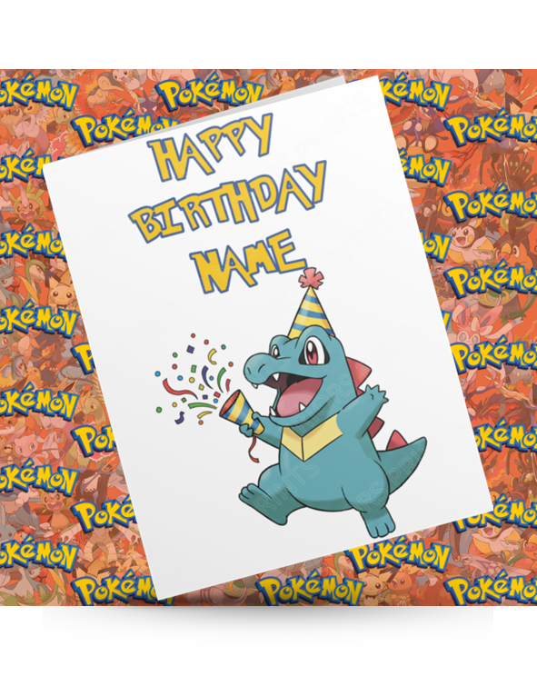 Pokemon Personalised Birthday Card