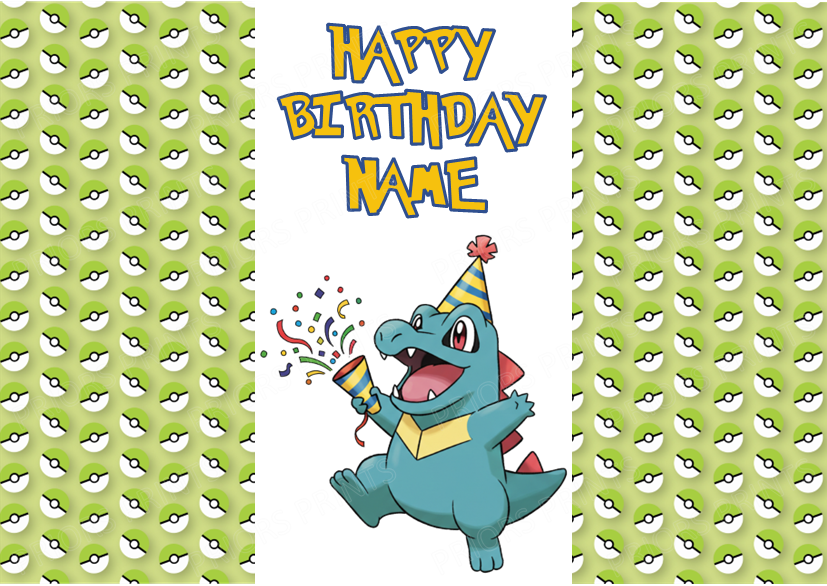 Pokemon Personalised Birthday Chocolate Bar Wrapper