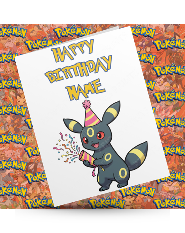 Pokemon Personalised Birthday Card