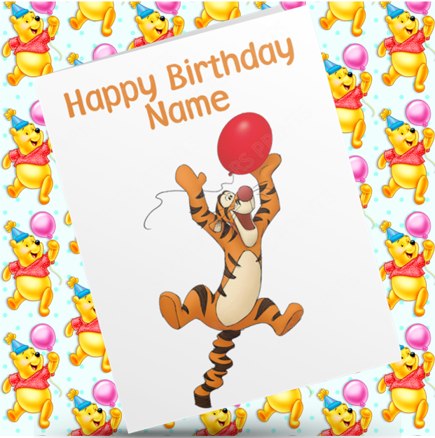 Winnie The Pooh Personalised Birthday Card