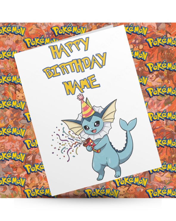 Pokemon Personalised Birthday Card