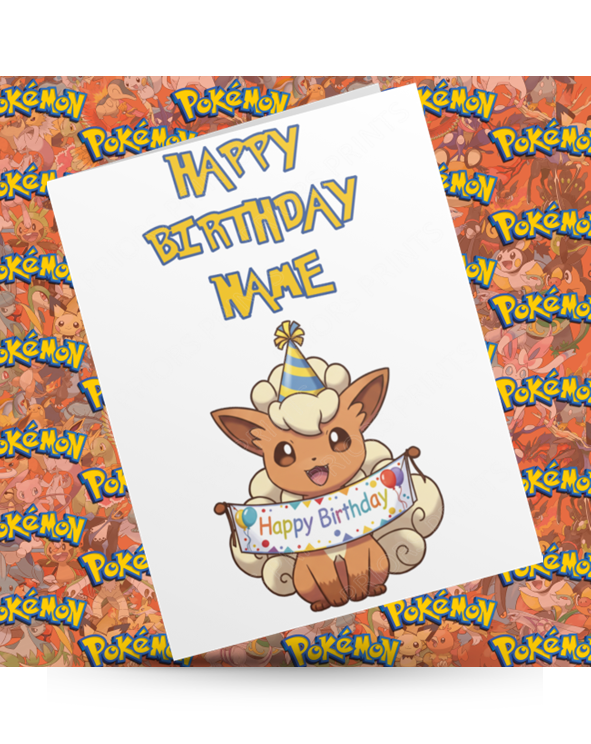 Pokemon Personalised Birthday Card