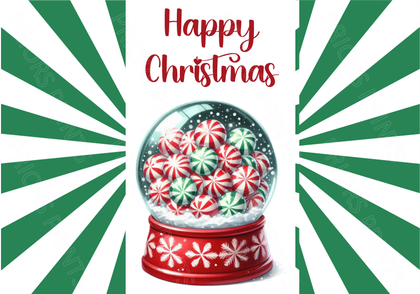 Red & Green Christmas Chocolate Bar Wrapper