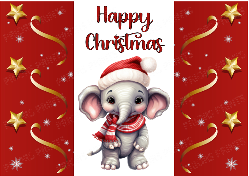 Cute Christmas Animals Chocolate Bar Wrapper