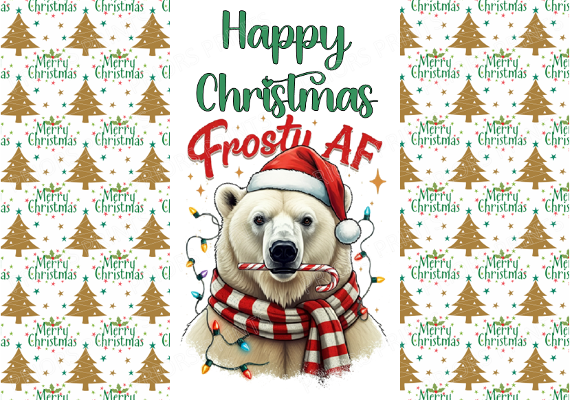 Funny Grumpy Animals Christmas Chocolate Bar Wrapper