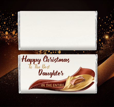 Galaxy Christmas Chocolate Bar Wrapper for Family Members