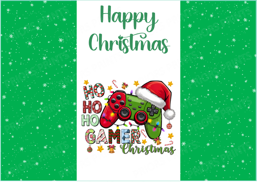 Gamer Christmas Chocolate Bar Wrapper