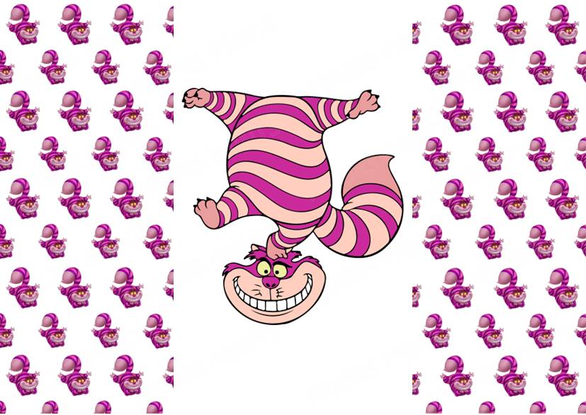 Alice in Wonderland Chocolate Bar Wrapper- Plain (No Text)