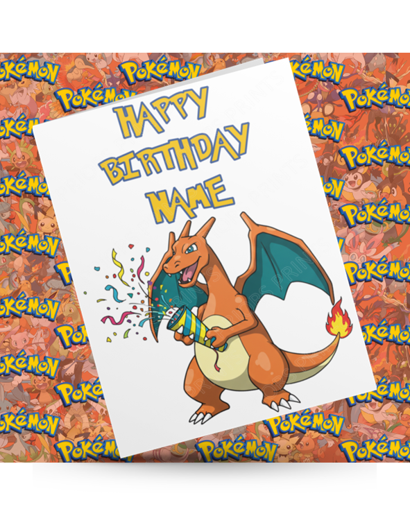 Pokemon Personalised Birthday Card